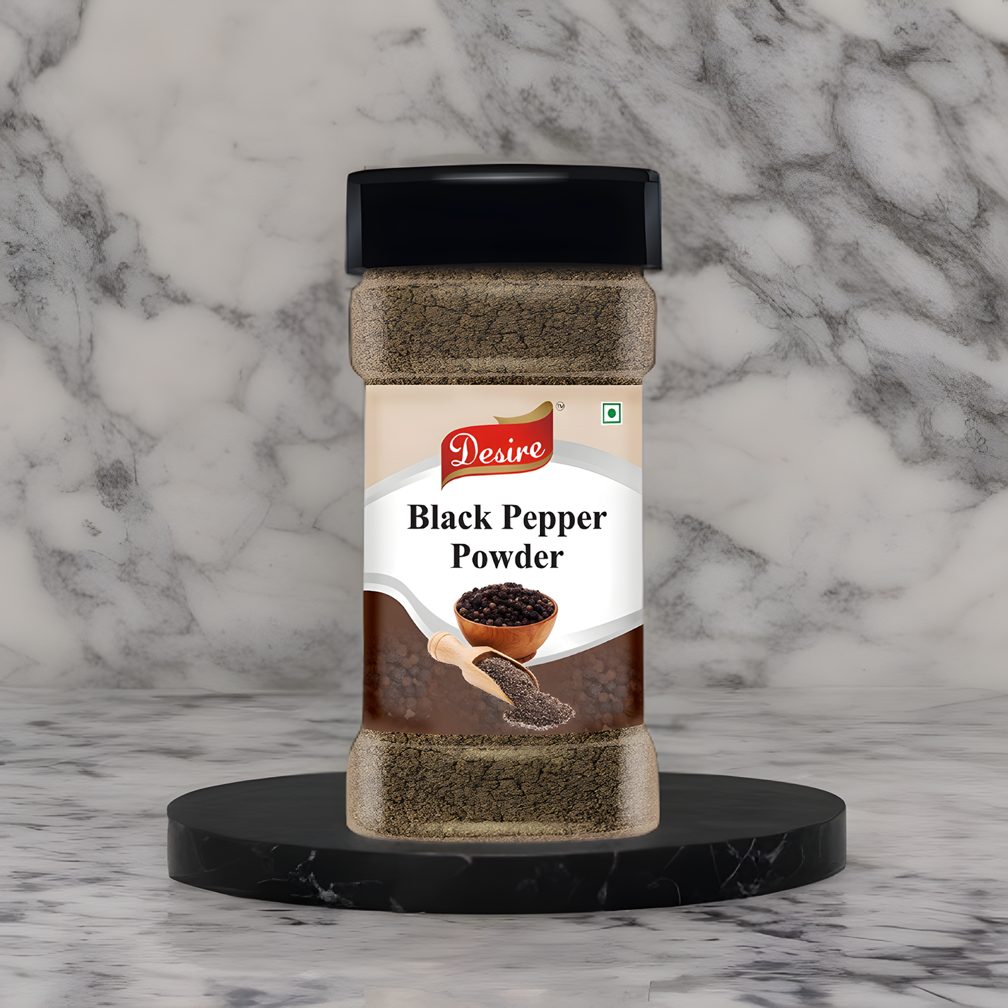 Desire Malabar Black Pepper Powder 200 Gram (Farm Fresh Idukki, Natural)