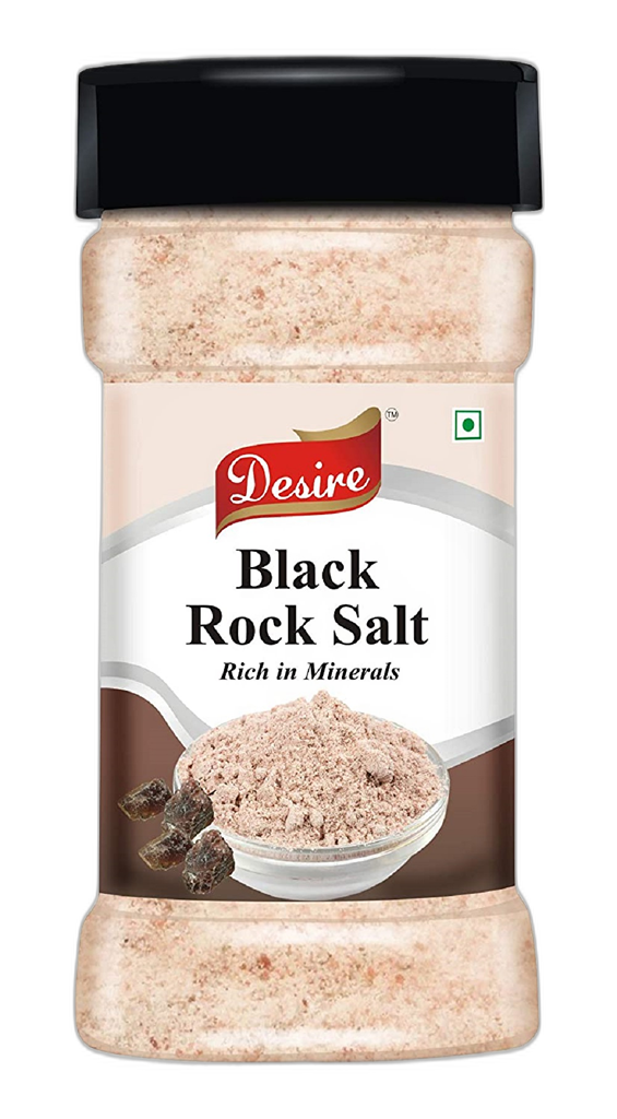 Desire Black Rock Salt Powder (Kala Namak) - 900 Gram | Pure & Natural Black Salt for Cooking & Seasoning