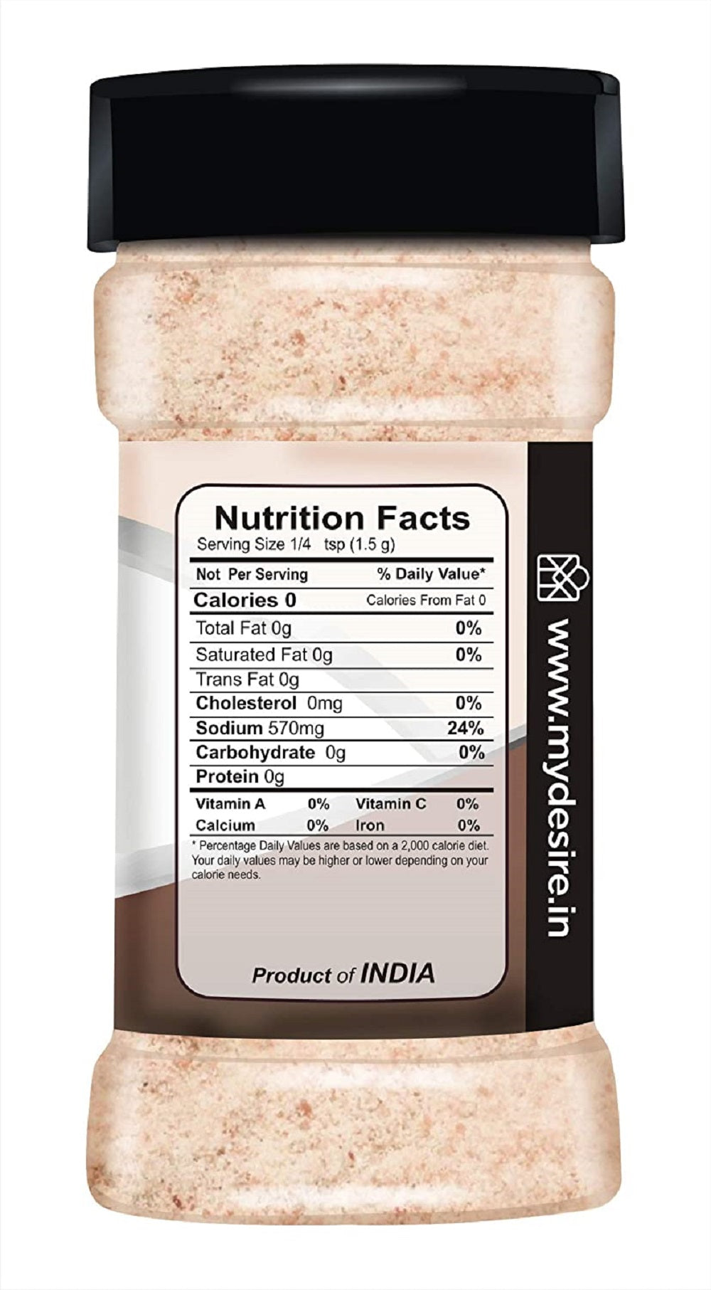 Desire Black Rock Salt Powder (Kala Namak) - 900 Gram | Pure & Natural Black Salt for Cooking & Seasoning