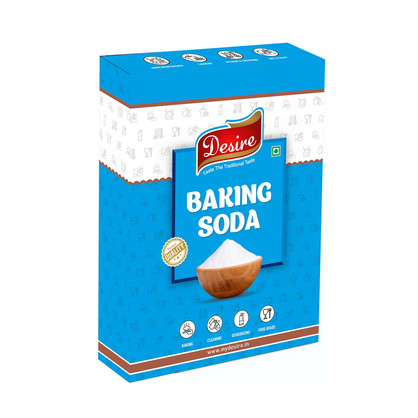 Desire Baking Soda 1 kg | Pure & Versatile for Baking, Cleaning, and Deodorizing | Perfect for Cakes, Cookies, and Breads | Natural Cleaner for Kitchen, Bathroom, and More