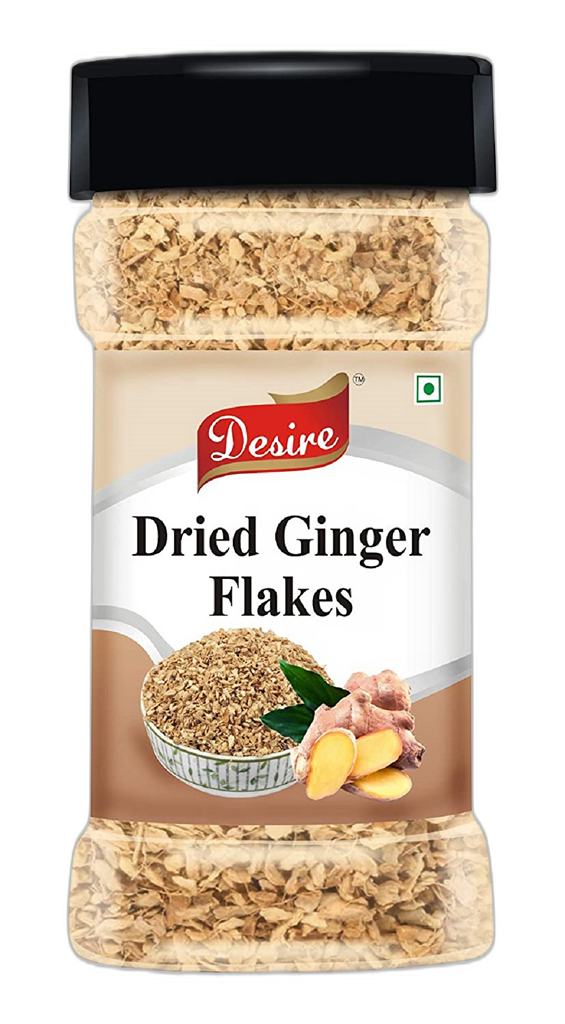 Desire Dried Ginger Flakes – 80 Gram | Rich Aroma, Enhances Digestion & Boosts Immunity | Pure & Natural | Ideal for Cooking & Tea