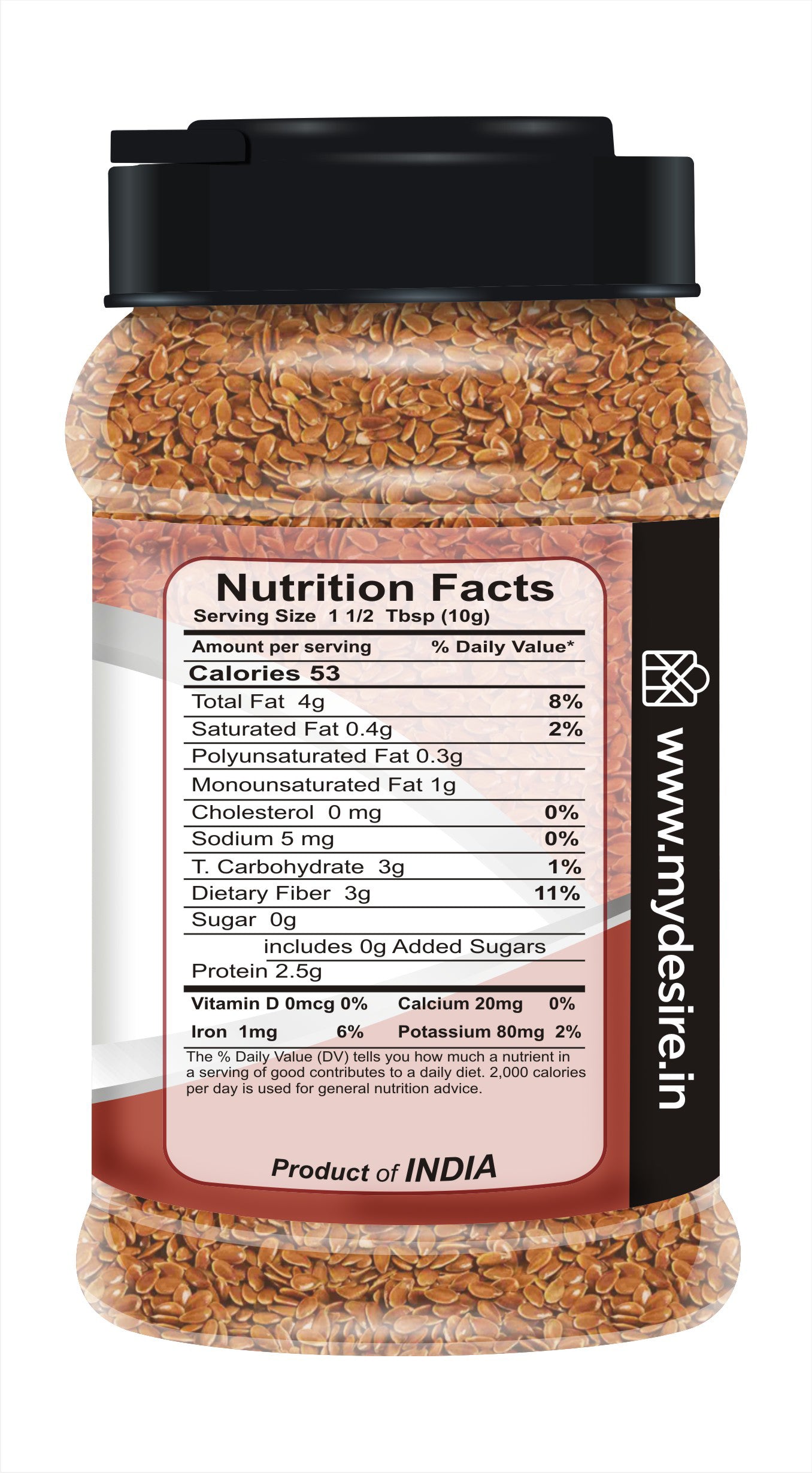 Desire Flax Seeds 250 Gram - Raw Flax Seeds for Weight Loss | Diet Food | Flax Seeds for Eating