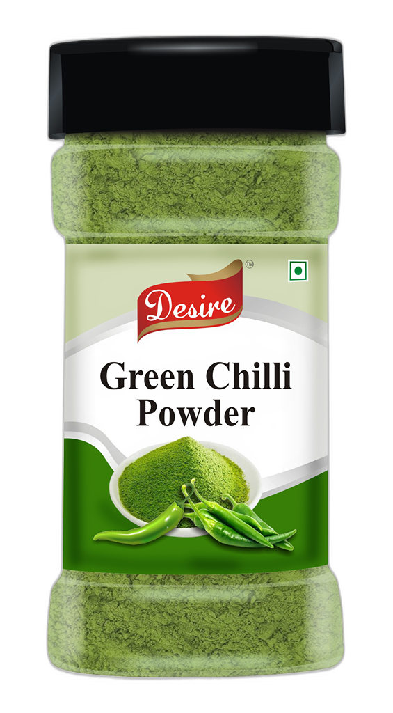 Desire Green Chilli Powder | Hari Mirchi Powder | 200g | Spicy & Aromatic Seasoning for Cooking