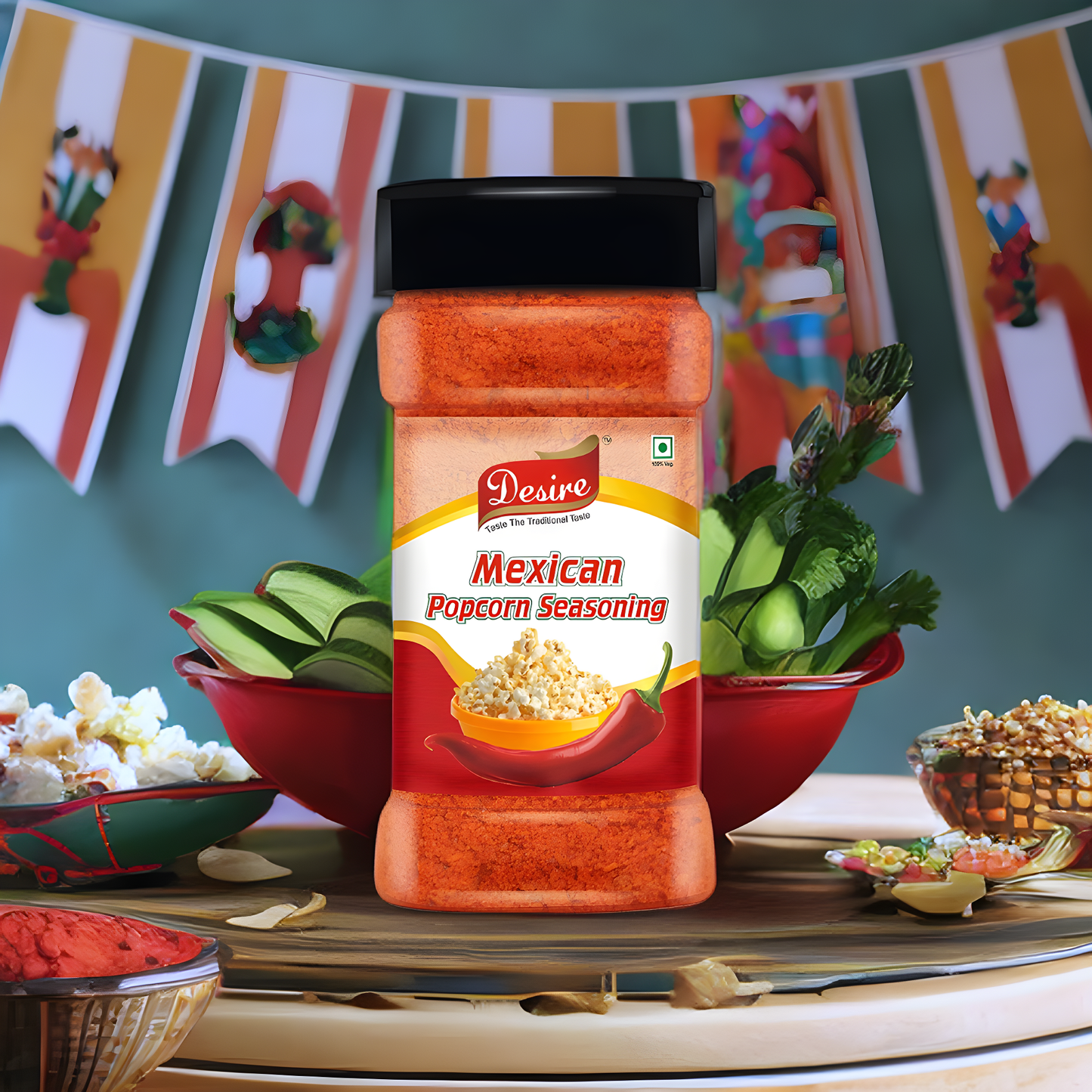 Desire Mexican Popcorn Seasoning Powder 400g | Perfect for Popcorn, Nachos, Pasta, Pizza | Delicious Sprinkle on French Fries | Flavorful and Versatile Seasoning