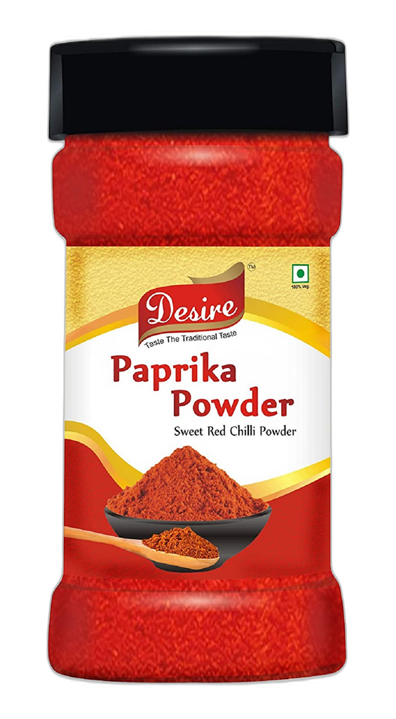 Desire Paprika Powder 400 Gram | 100% Pure | No Artificial Colours, Flavours, fillers or preservatives |Garnish, Season, Make Spice rubs or marinades