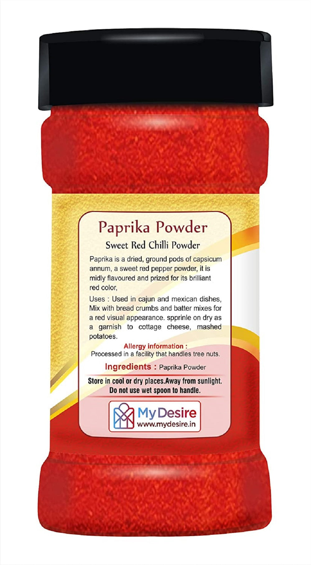 Desire Paprika Powder 400 Gram | 100% Pure | No Artificial Colours, Flavours, fillers or preservatives |Garnish, Season, Make Spice rubs or marinades