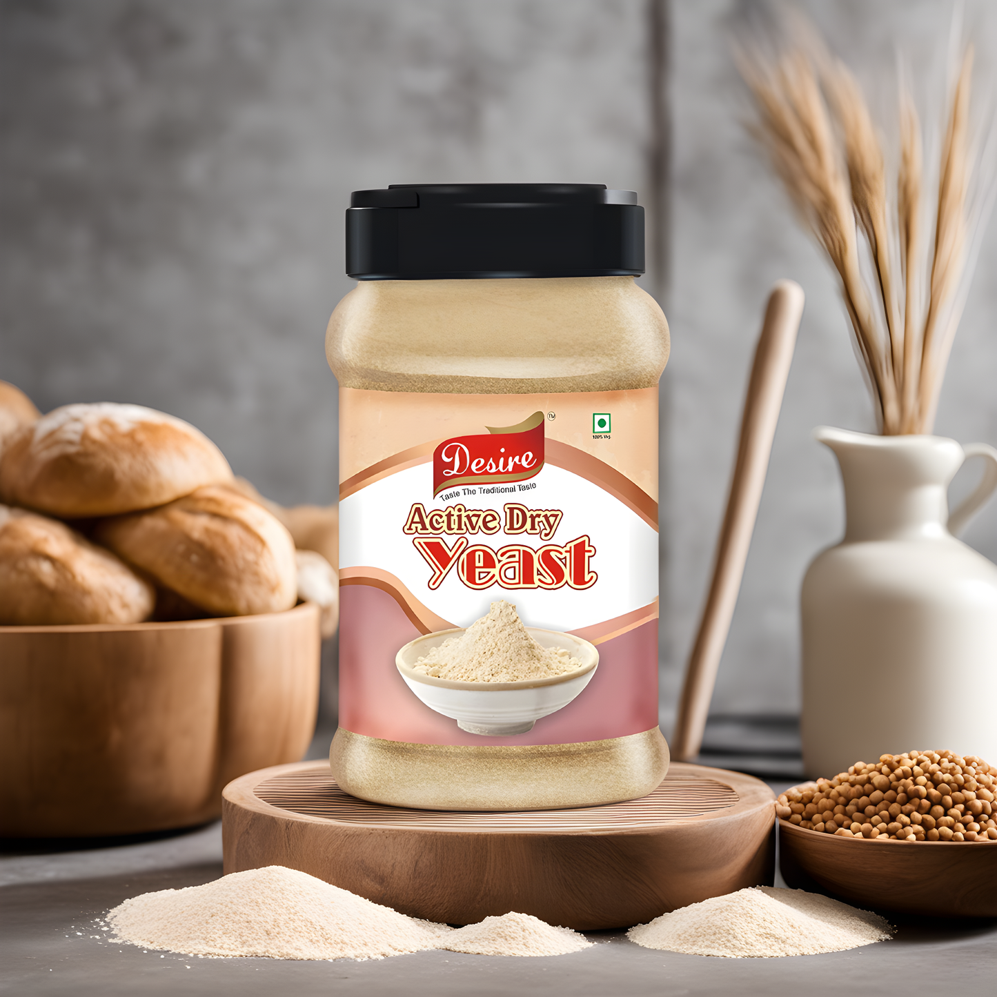 Desire Baker's Active Dry Yeast 500 Grams | Perfect for Bread, Pizza Dough, Cakes & More | Instant Dry Yeast