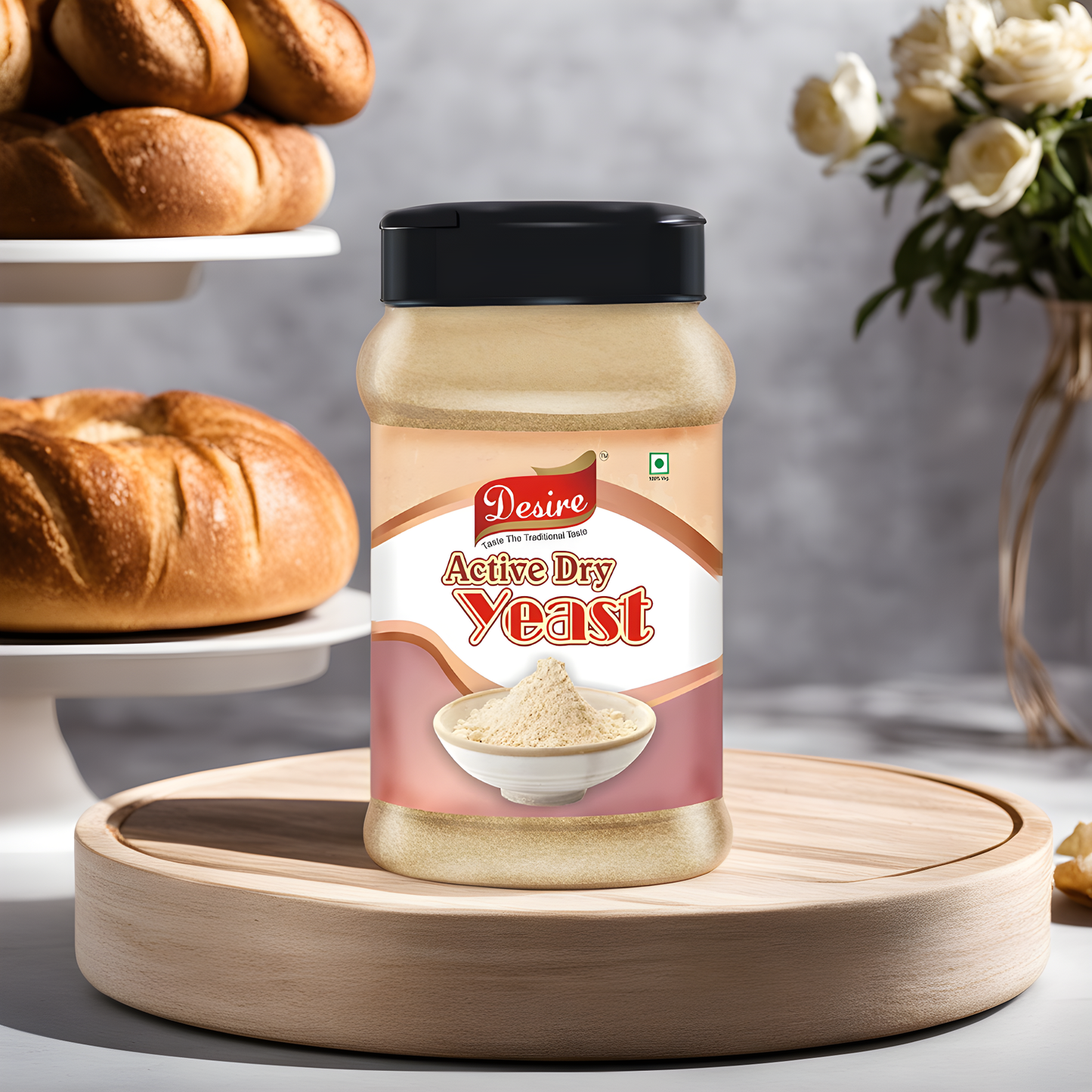 Desire Baker's Active Dry Yeast 500 Grams | Perfect for Bread, Pizza Dough, Cakes & More | Instant Dry Yeast