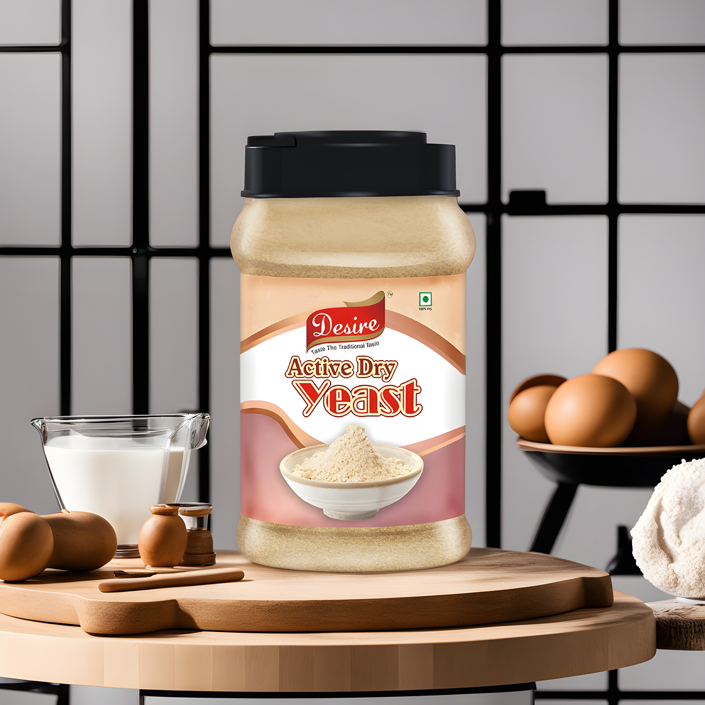 Desire Baker's Active Dry Yeast 500 Grams | Perfect for Bread, Pizza Dough, Cakes & More | Instant Dry Yeast