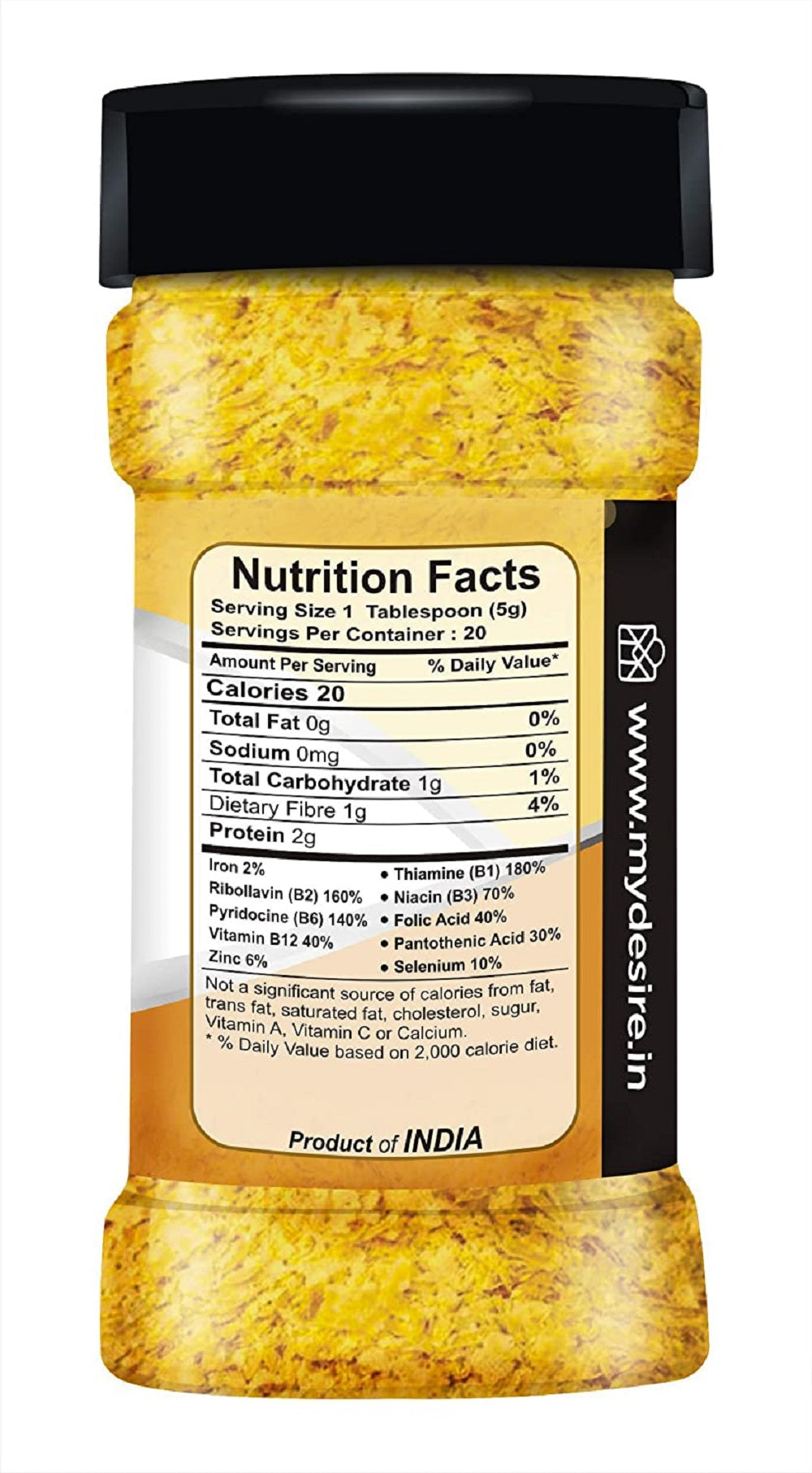 Desire Instant Nutritional Yeast Flakes 50 Gram | Vegan, Gluten-Free | Non-GMO | Rich in B Vitamins & Fiber | Nutty & Cheesy Taste