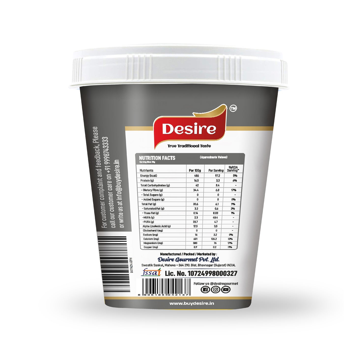 Desire Chia Seeds 250 Grams