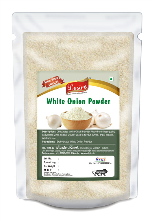 Desire White Onion Powder 1 Kg |Good Quality, Pure & Natural White Onion Seasoning | Ideal for Cooking, Soups, and Sauces | No Added Preservatives
