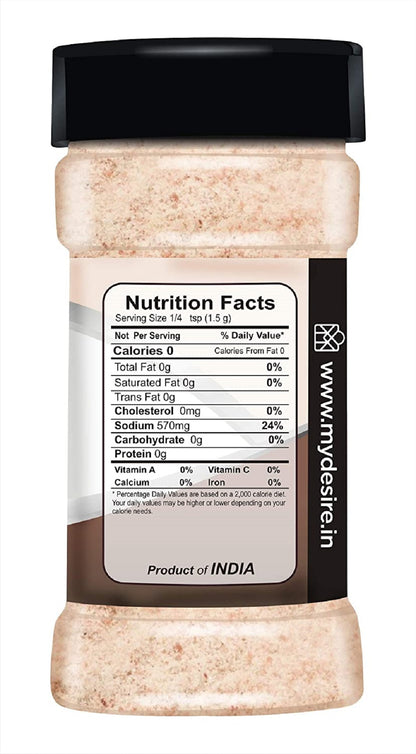 Desire Black Rock Salt Powder (Kala Namak) - 400 Gram | Pure & Natural Black Salt for Cooking & Seasoning