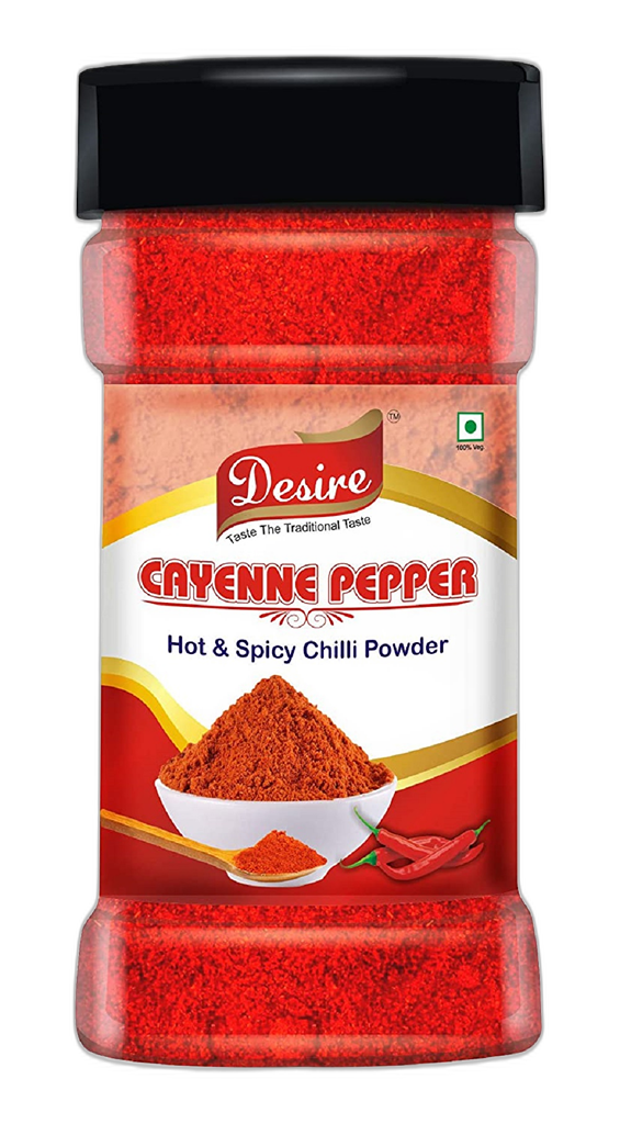 Desire Cayenne Pepper Powder 100 Gram - Hot & Spicy Chili Powder, Perfect for Cooking, Seasoning.