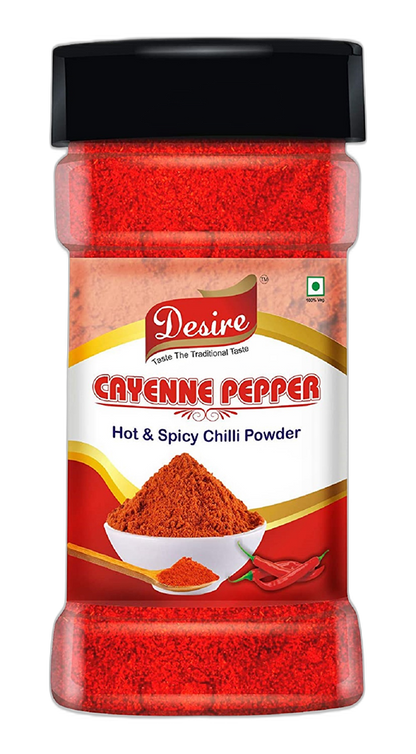 Desire Cayenne Pepper Powder 100 Gram - Hot & Spicy Chili Powder, Perfect for Cooking, Seasoning.