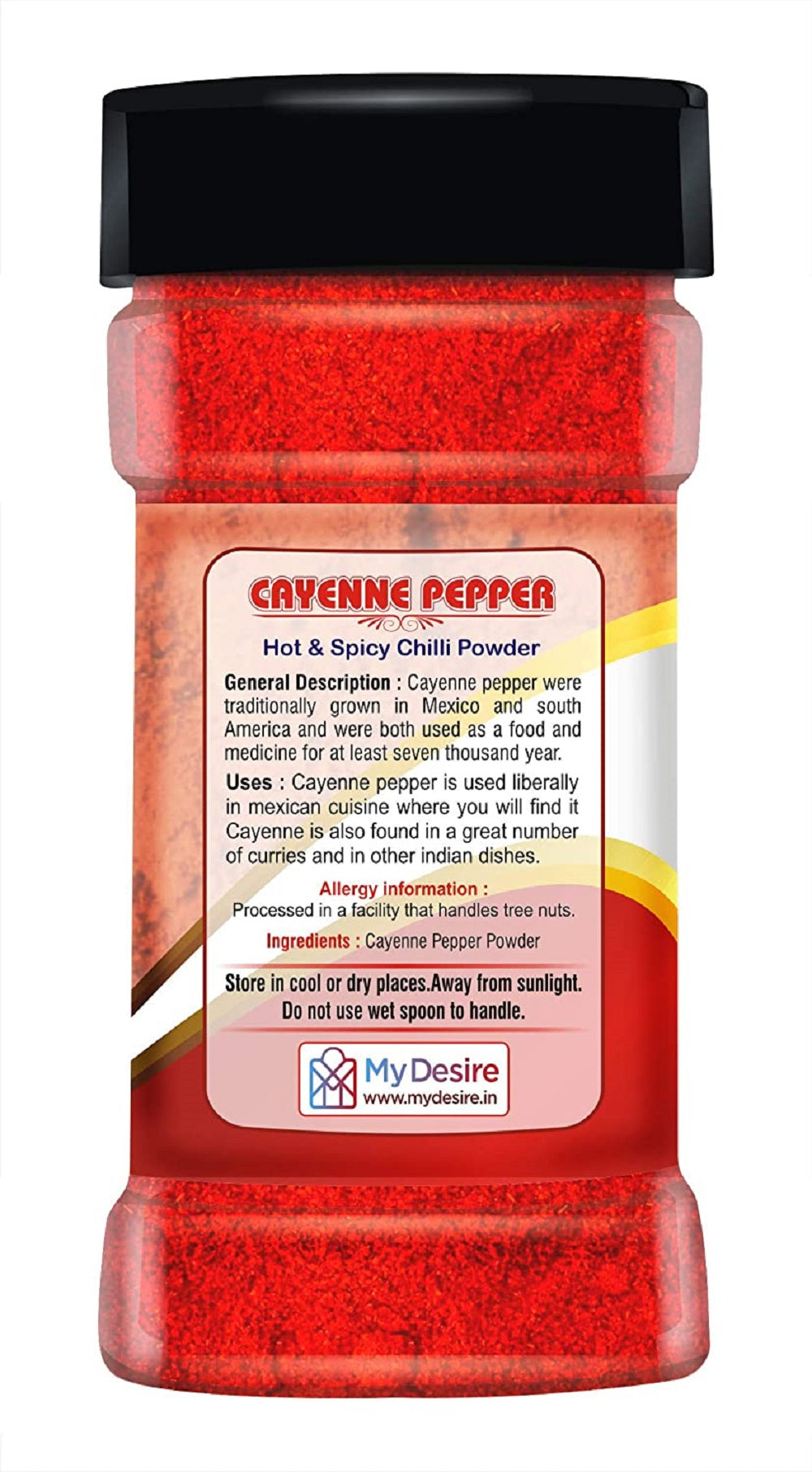 Desire Cayenne Pepper Powder 100 Gram - Hot & Spicy Chili Powder, Perfect for Cooking, Seasoning.
