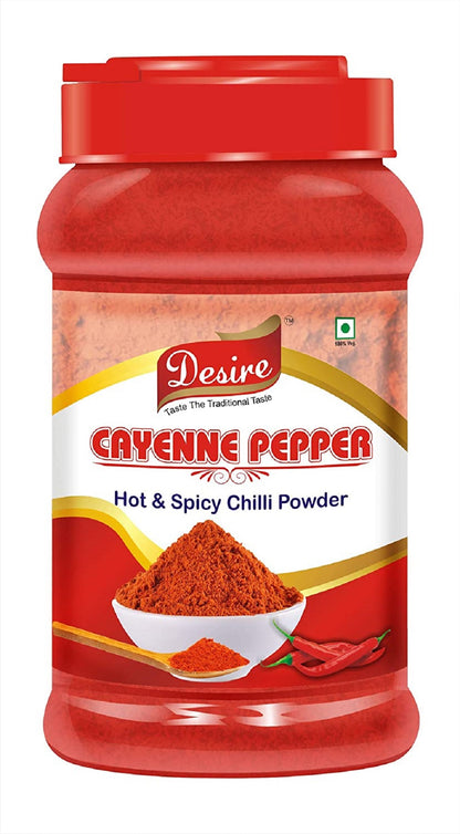 Desire Cayenne Pepper Powder 400 Gram - Hot & Spicy Chili Powder, Perfect for Cooking, Seasoning.