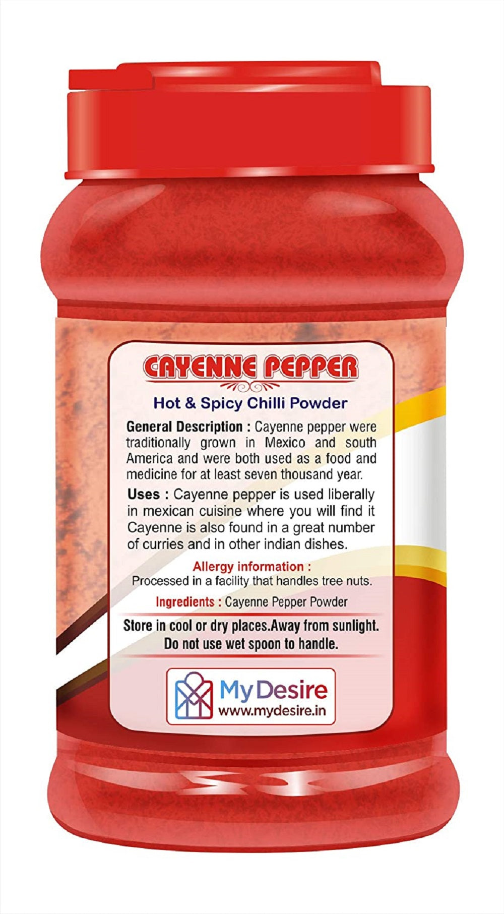 Desire Cayenne Pepper Powder 400 Gram - Hot & Spicy Chili Powder, Perfect for Cooking, Seasoning.