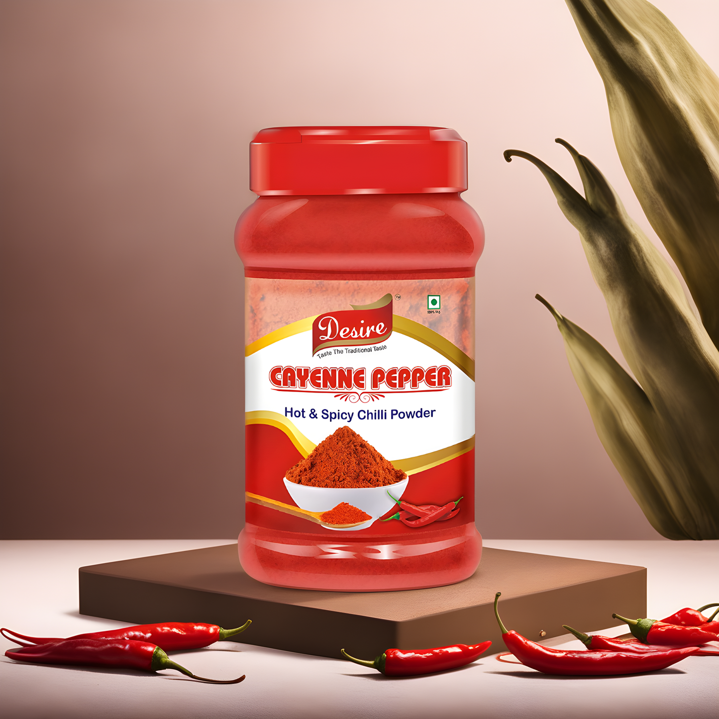 Desire Cayenne Pepper Powder 400 Gram - Hot & Spicy Chili Powder, Perfect for Cooking, Seasoning.