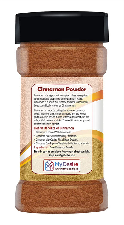 Desire Cinnamon (Dalcheeni) Powder 100 Gram in Jar [Flavourful Indian Spices]