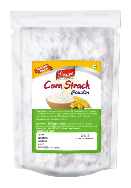 Desire Baker's Corn Starch 1 Kg | Gluten-Free Thickening Agent for Baking, Sauces, and Gravies | Cornflour