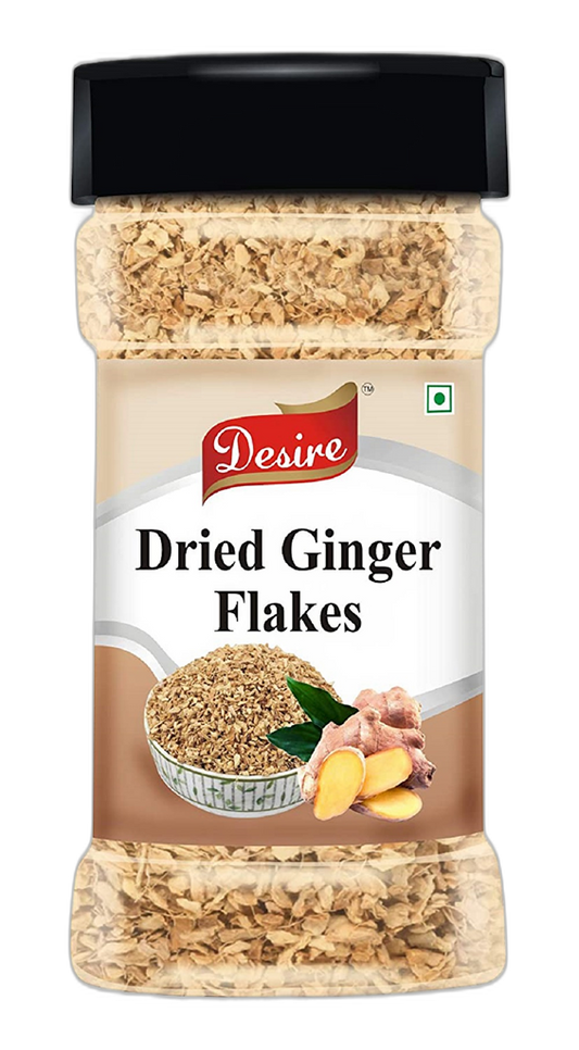 Desire Dried Ginger Flakes – 80 Gram | Rich Aroma, Enhances Digestion & Boosts Immunity | Pure & Natural | Ideal for Cooking & Tea