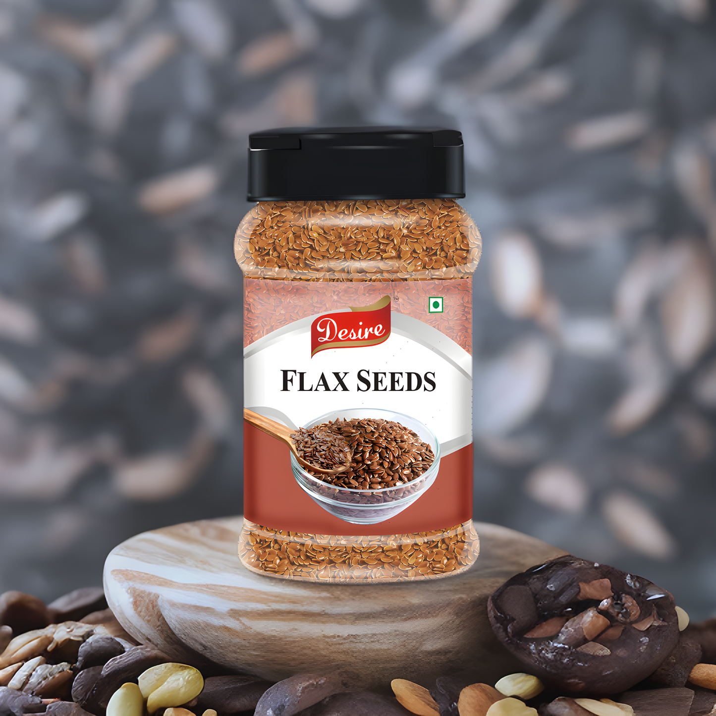 Desire Flax Seeds 500 Gram - Raw Flax Seeds for Weight Loss | Diet Food | Flax Seeds for Eating