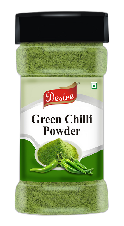 Desire Green Chilli Powder | Hari Mirchi Powder | 200g | Spicy & Aromatic Seasoning for Cooking