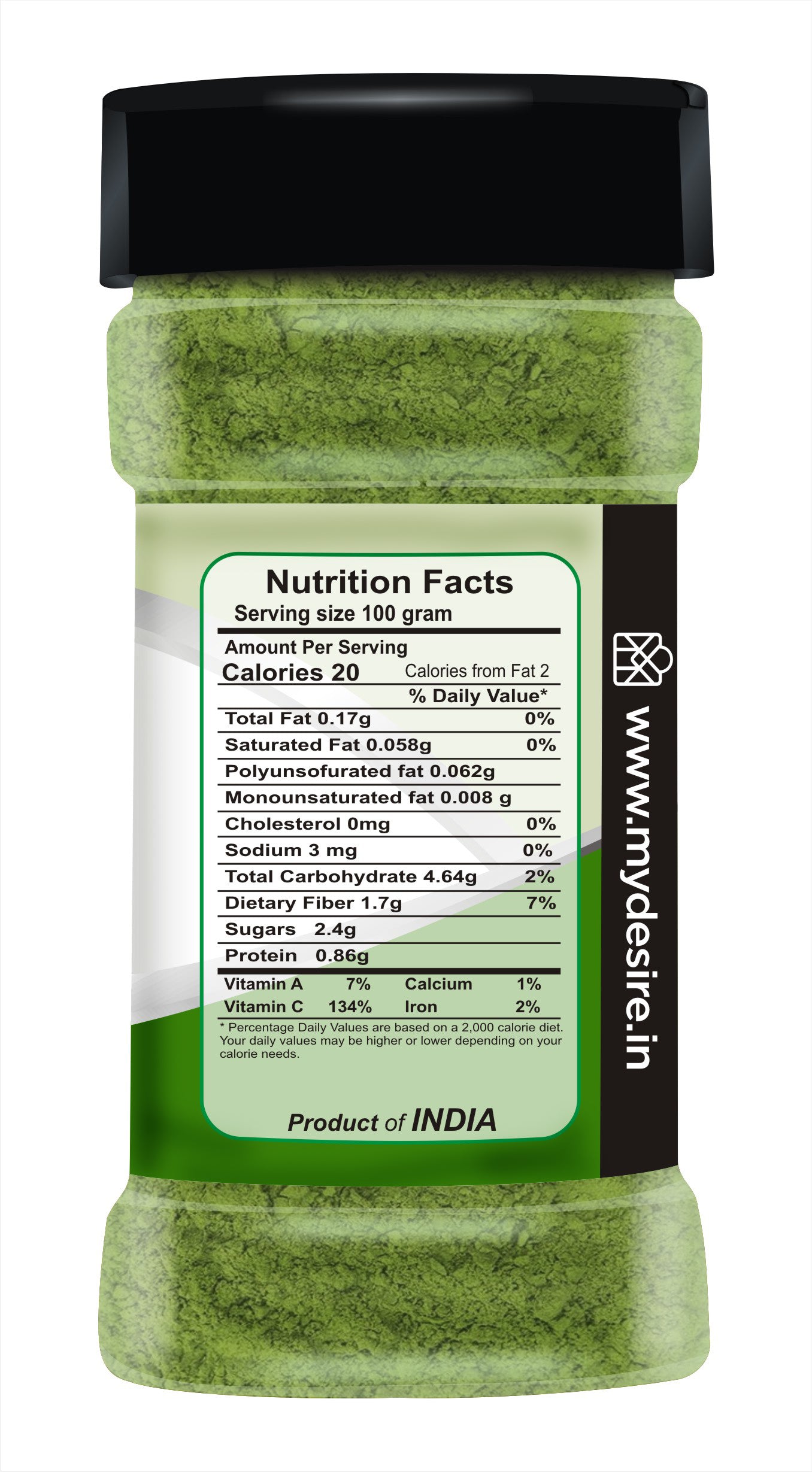 Desire Green Chilli Powder | Hari Mirchi Powder | 200g | Spicy & Aromatic Seasoning for Cooking