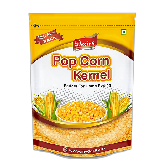 Desire Popcorn Kernel Seeds 1 Kg | Big Size Gourmet Pop Corn Kernels Imported | High Expansion | A Grade Makkai Popcorn